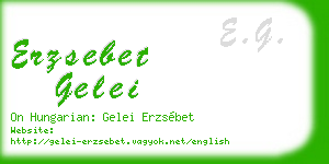 erzsebet gelei business card